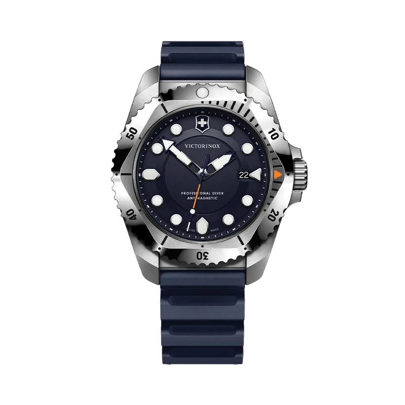 Dive Pro Quartz 43mm - Blue on Rubber Strap