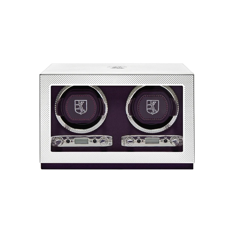 Double Watch Winder - Silver