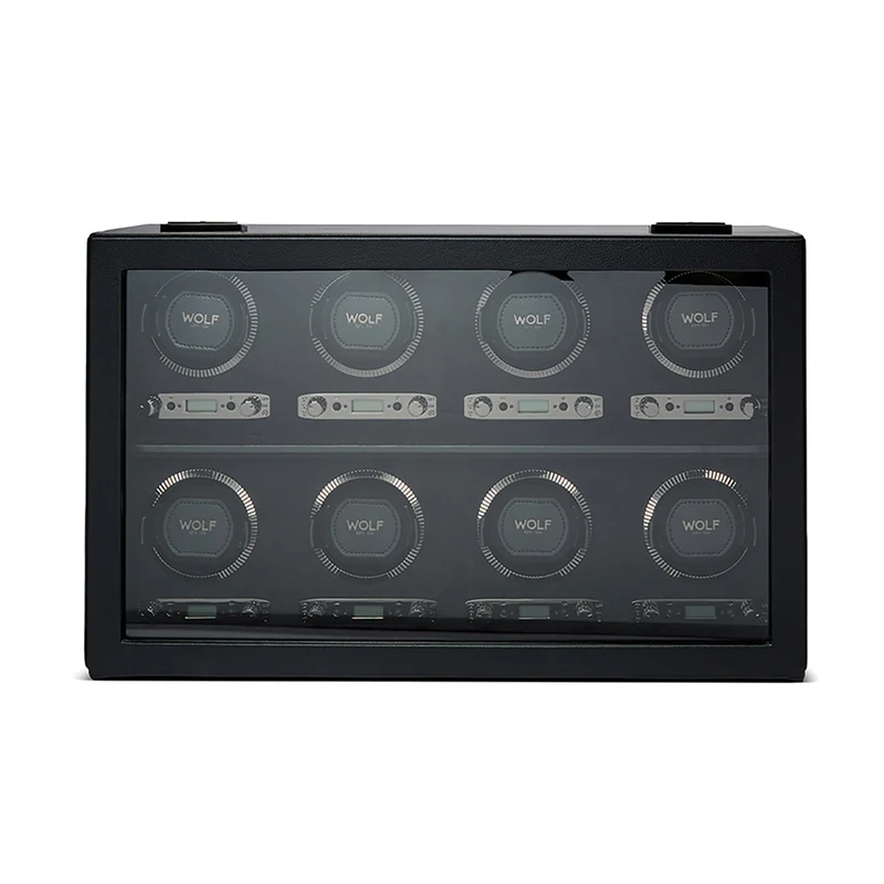 British Racing 8 Piece Watch Winder - Black