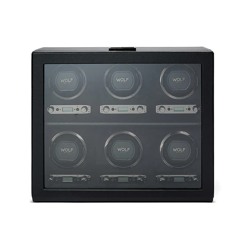 British Racing 6 Piece Watch Winder - Black