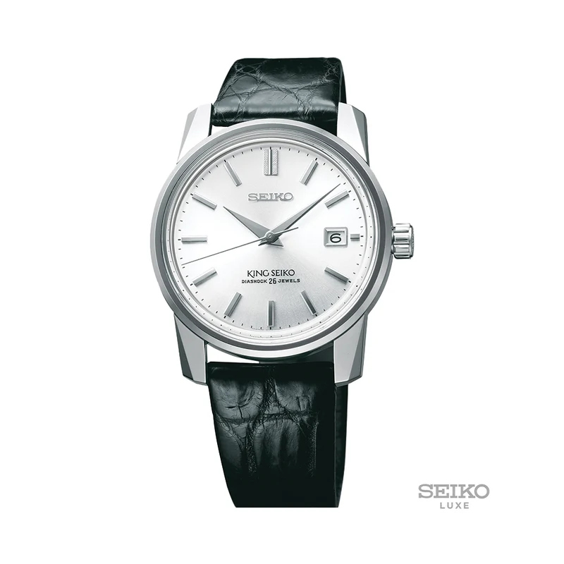 SJE083 140th Anniversary Limited Edition King Seiko 38.1mm - Silver on Leather Strap