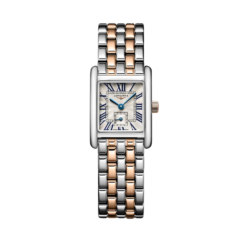 Mini DolceVita Steel and Pink Gold 29mm - Silver on Bracelet