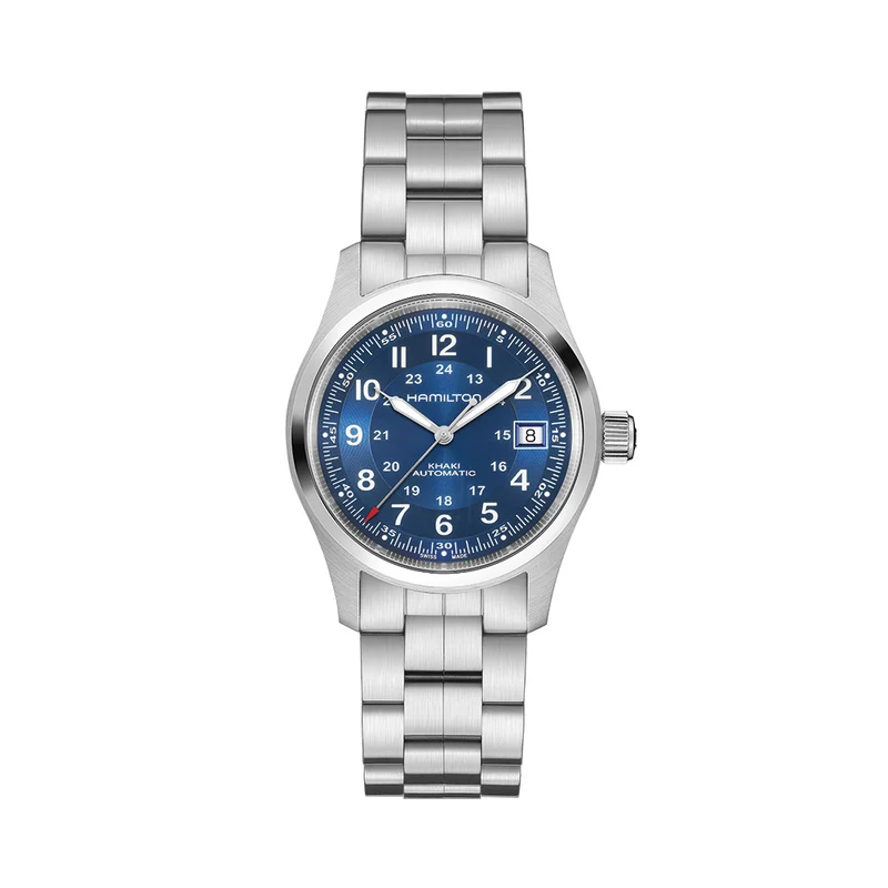 Khaki Field Auto Date 38mm - Blue on Bracelet