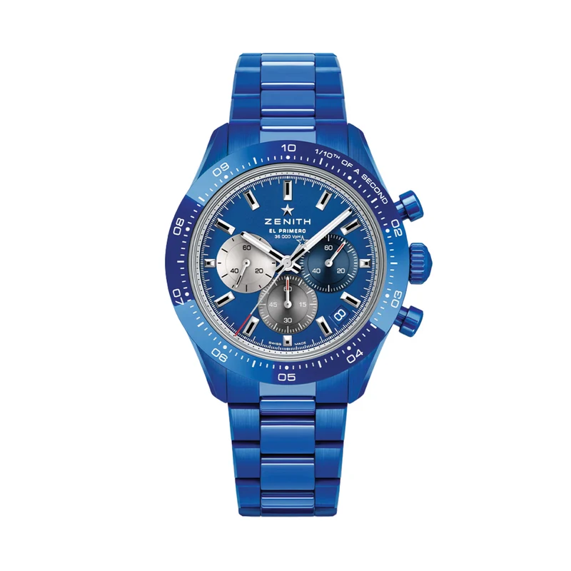 Chronomaster Sport 160th Anniversary Edition Ceramic 41mm - Blue on Bracelet w/ Extra Rubber Strap