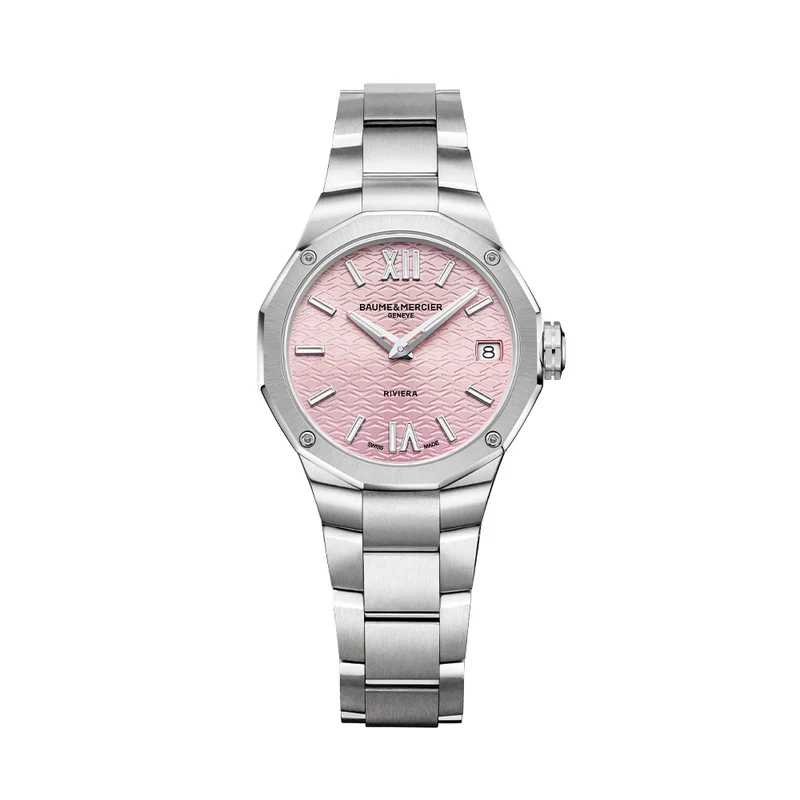 Riviera 10812 Quartz Date 33mm - Pink on Bracelet