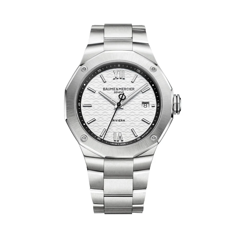 Riviera 10829 Automatic Date 42mm - White on Bracelet