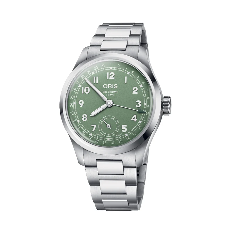Big Crown Pointer Date Caliber 403 40mm - Green on Bracelet