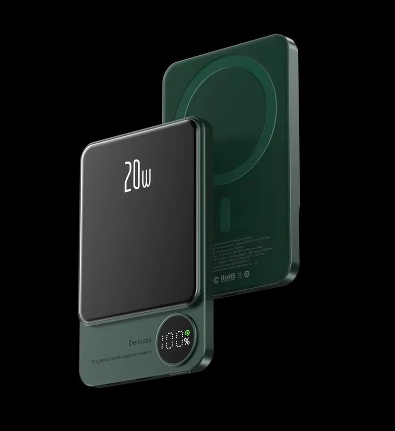 SlimCharge – Powerbank magnetica con display LED e ricarica rapida