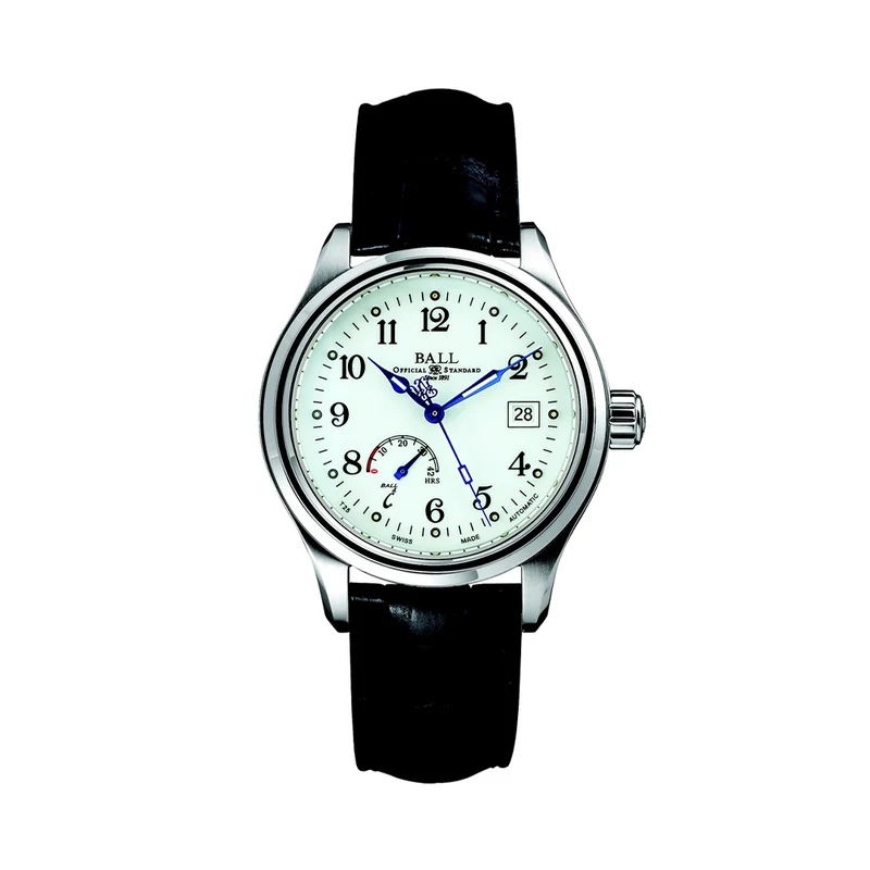 Trainmaster Power Reserve 41mm - White on Leather Strap
