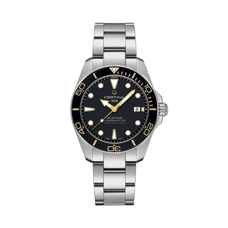 DS Action Diver "New DS Concept Extreme Shock Resistance" 40.5mm - Black on Bracelet