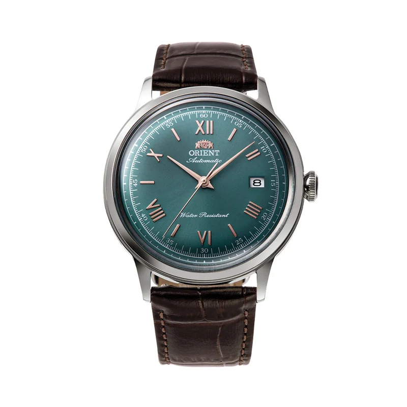 Bambino Version 2 40.5mm - Green on Leather Strap