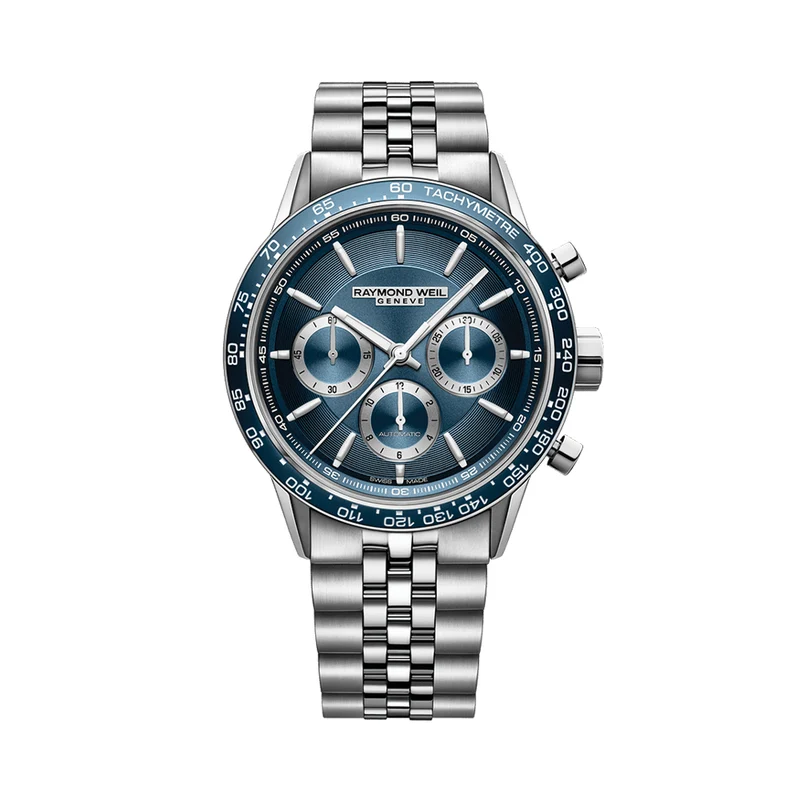 Freelancer Automatic Chronograph Ceramic Bezel 43.5mm - Blue on Bracelet