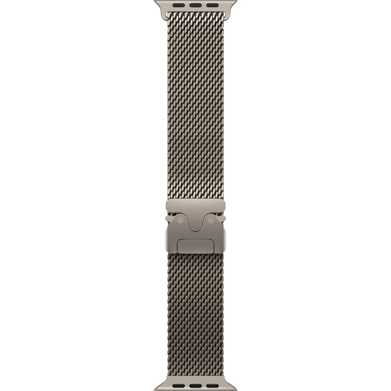 Apple Watch 49mm Natural Titanium Milanese Loop [Large]