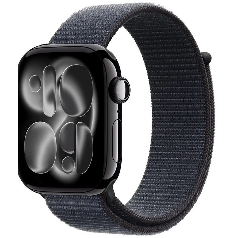 Apple Watch Series 11 46mm Jet Black Aluminium Case GPS + Cellular Sport Loop [Black] [~Refurbished]