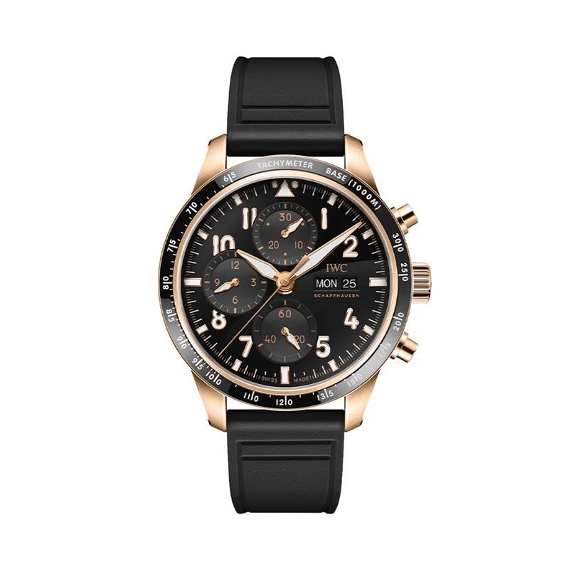 Pilot’s Watch Performance Chronograph 18K 5N Gold Case 41mm - Black on Rubber Strap