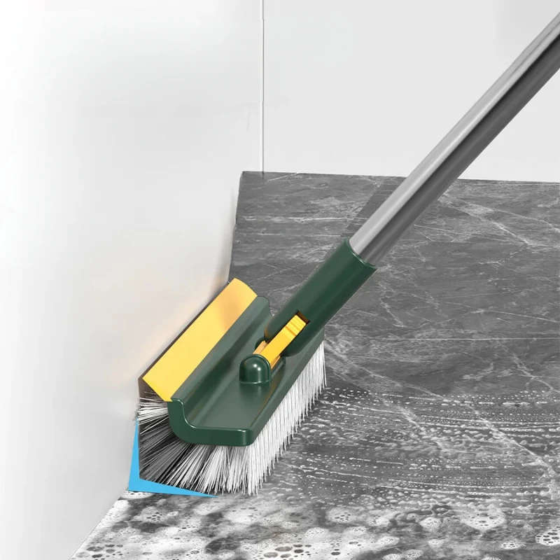DualClean - Spazzola rotante con lungo manico 2-in-1 per pavimenti e finestre