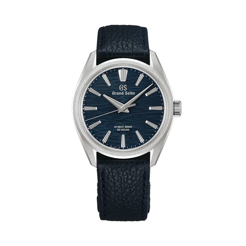 SLGW007 “Moonlit Birch Bark” Evolution 9 Hi-Beat 36000 38.6mm - Blue on Leather Strap