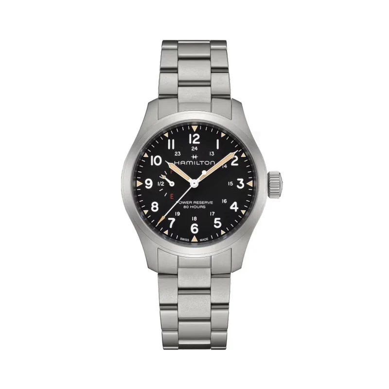 Khaki Field Mechanical Power Reserve 40mm - Black on Bracelet
