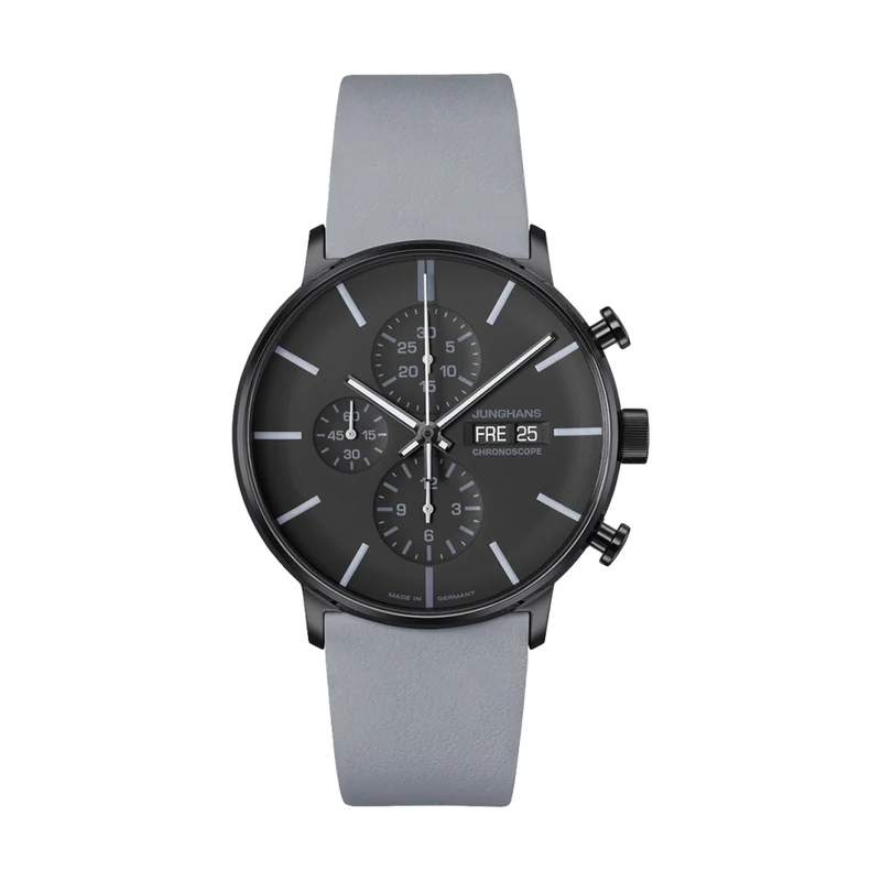 FORM A Chronoscope 42mm - Black on Leather Strap