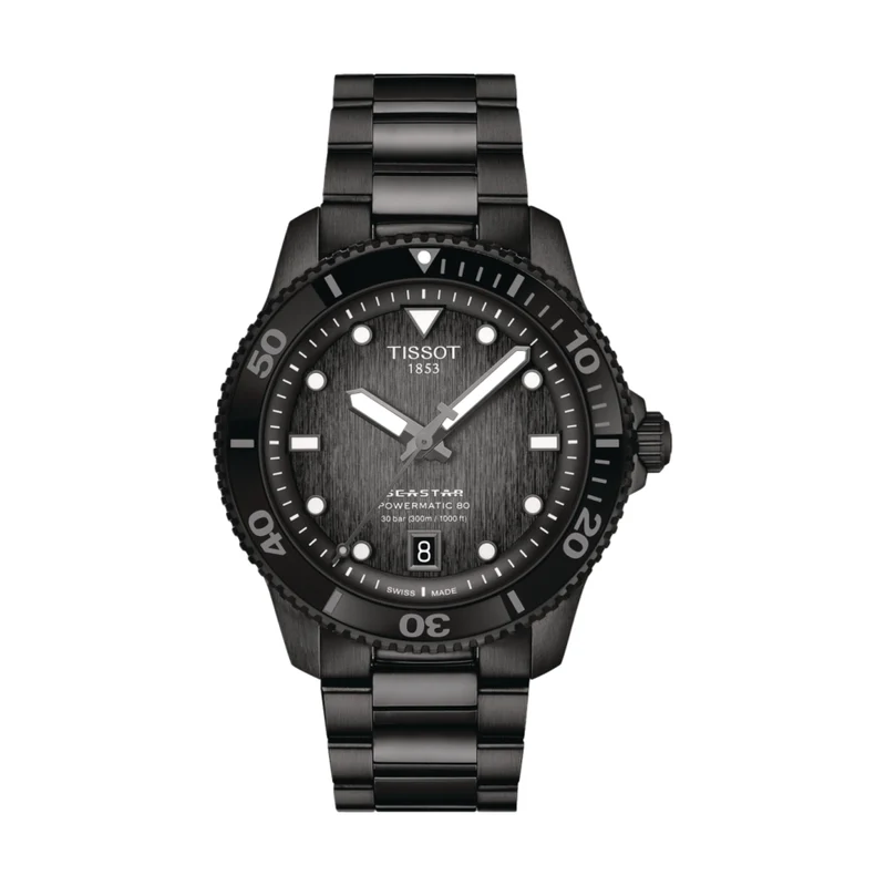Seastar 1000 Powermatic 80 PVD 40mm - Black on Bracelet