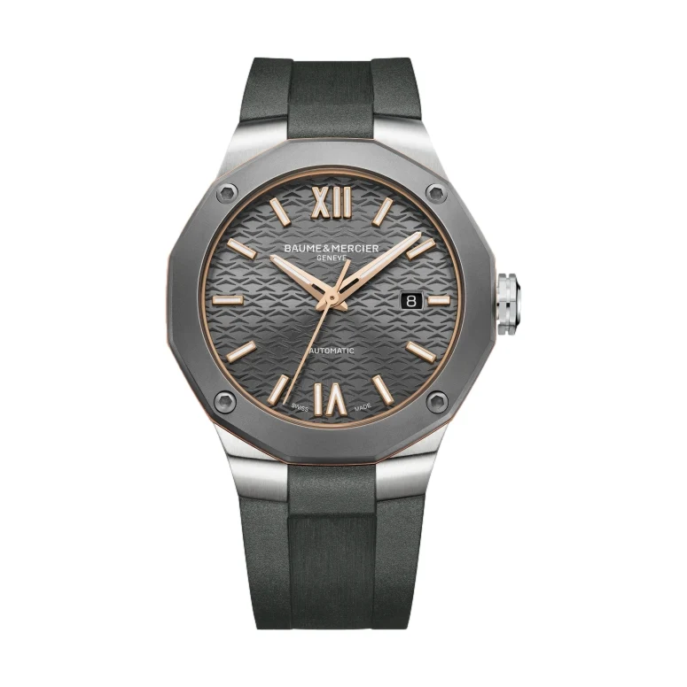 Riviera 10660 Titanium 42mm - Grey on Rubber Strap