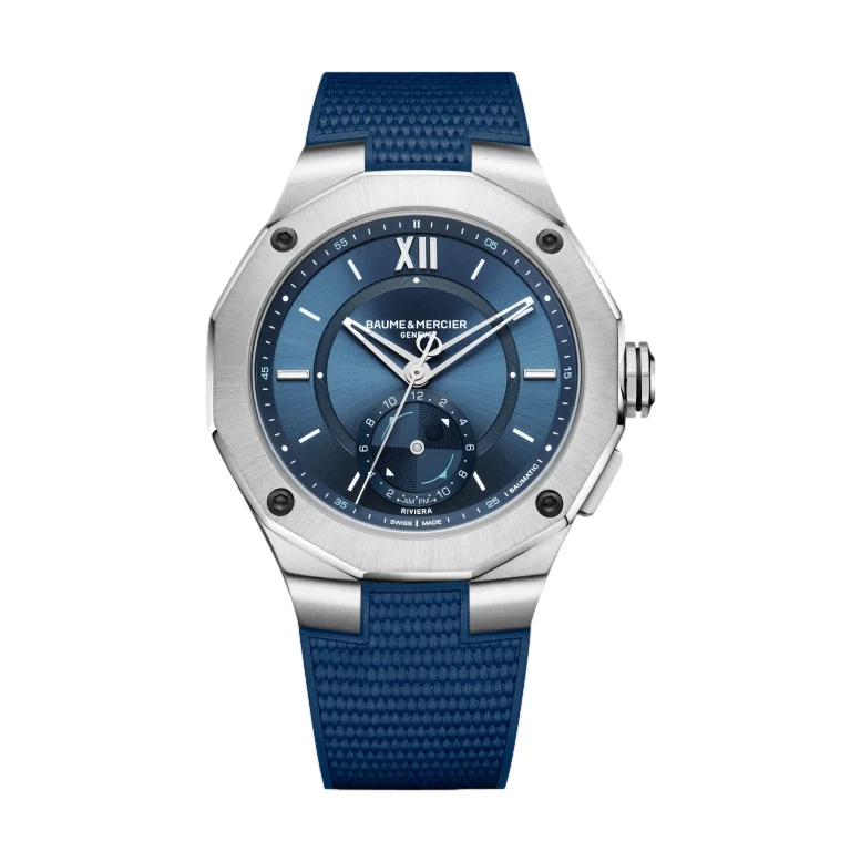 Riviera 10761 Limited Edition Baumatic Tideograph 43mm - Blue on Rubber Strap