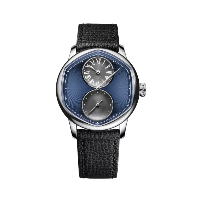 Le Régulateur Louis Erard x Cédric Johner Blue 39mm - Blue on Leather Strap