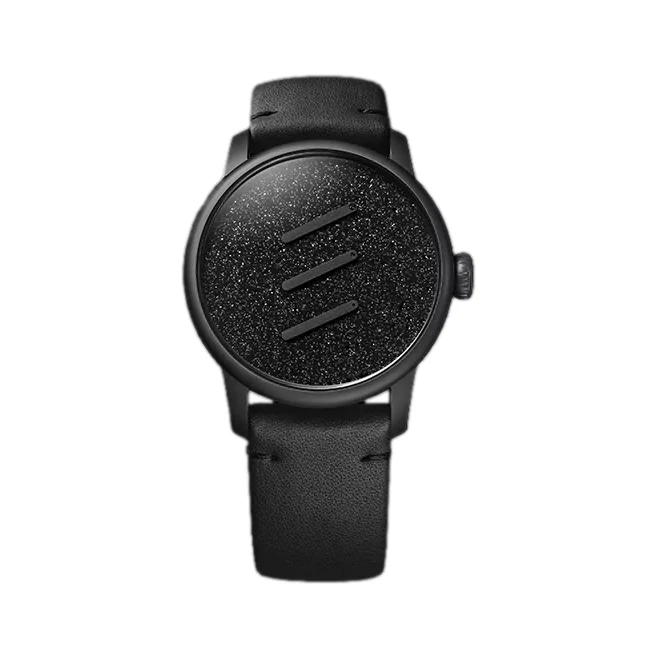 Excellence Le Régulateur Louis Erard x Olivier Mosset 42mm - Black on Leather Strap
