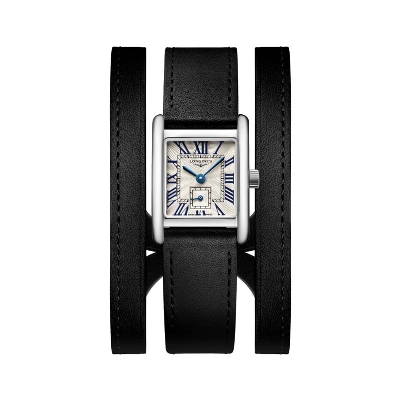 Mini DolceVita 29mm - Silver "Fliniqué" on Leather Strap
