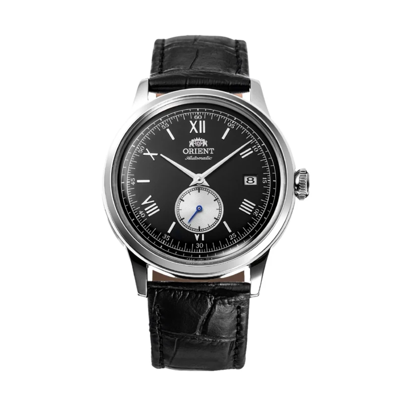 Bambino Version 2 Small Seconds 38mm - Black on Leather Strap