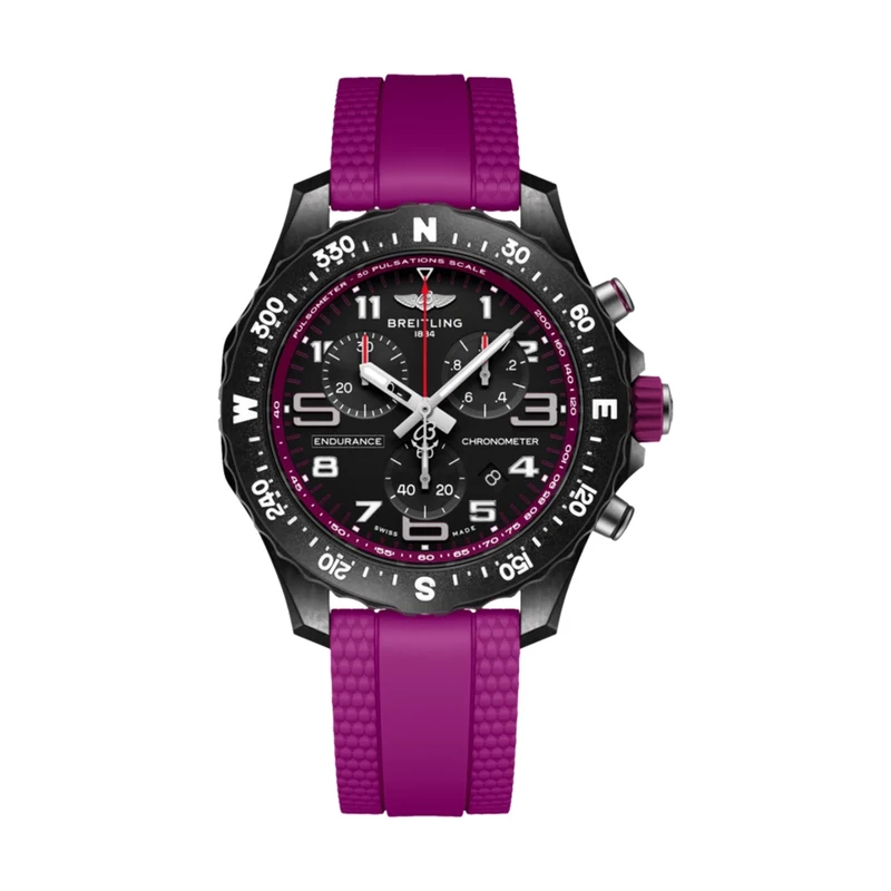 Endurance Pro 38mm - Black on Purple Rubber Strap