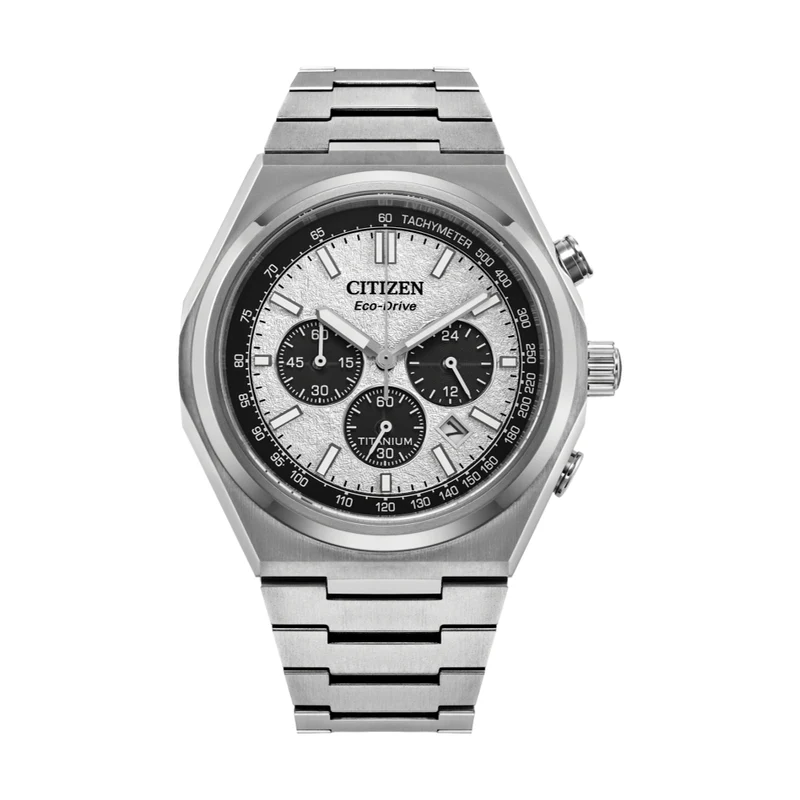 Zenshin Chrono Super Titanium 42.4mm - Silver on Bracelet