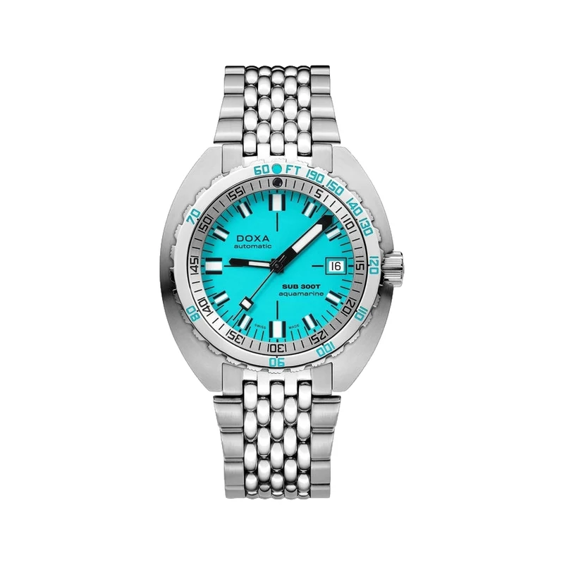 SUB 300T Aquamarine 42.5mm - Turquoise on Bracelet