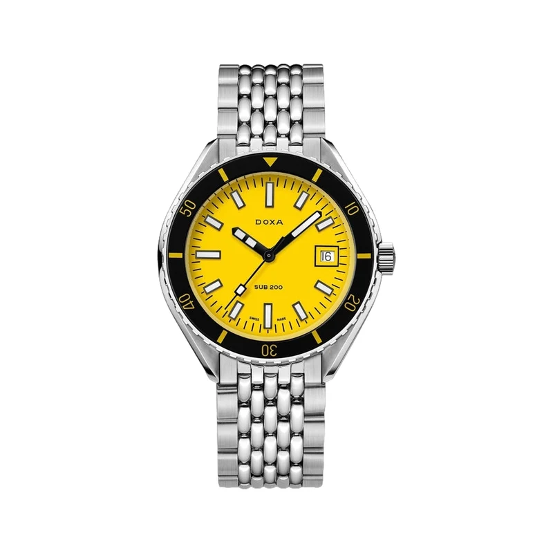 SUB 200 Divingstar Sapphire Inlay Bezel 42mm - Yellow on Bracelet