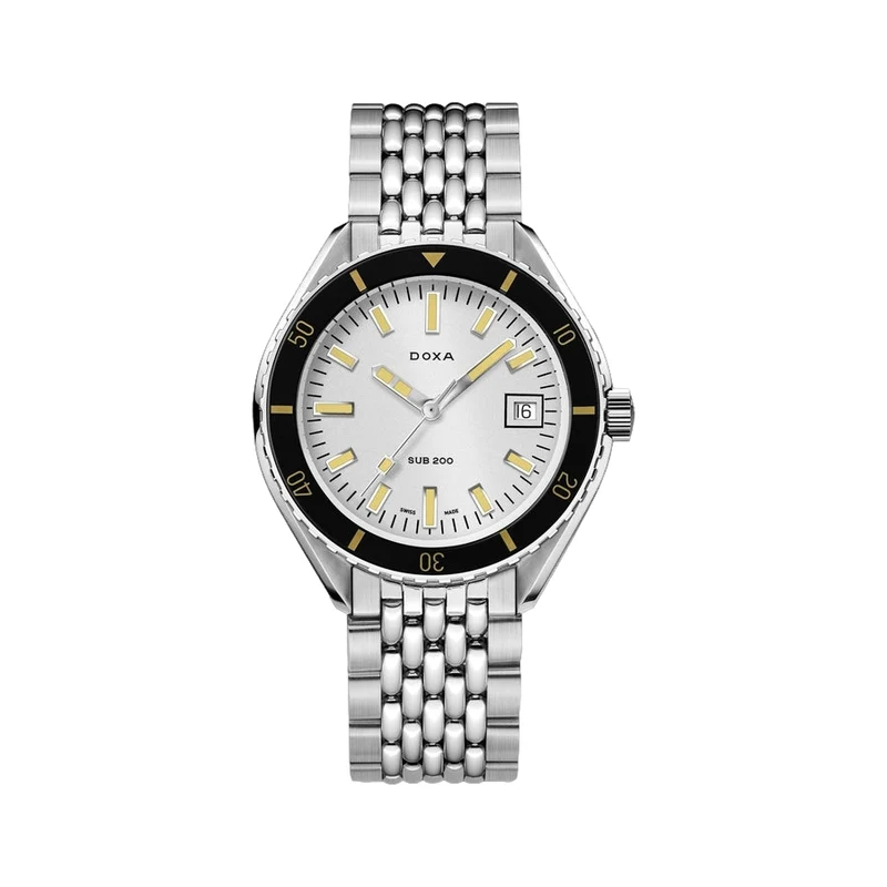 SUB 200 Searambler Sapphire Inlay Bezel 42mm - Silver on Bracelet