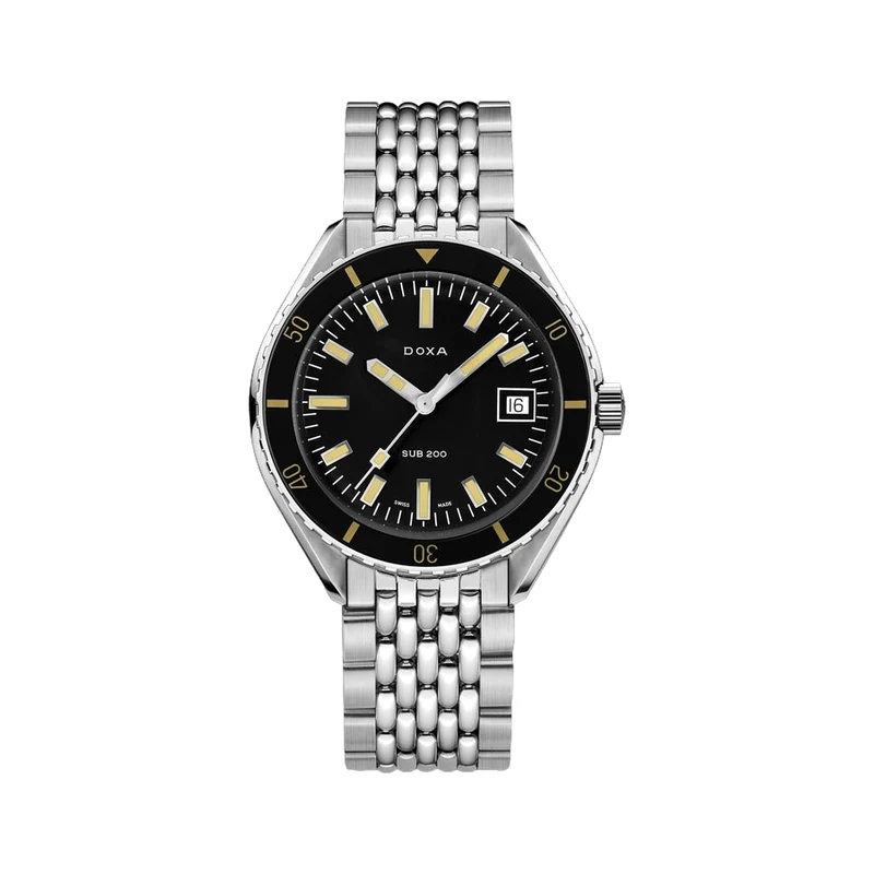 SUB 200 Sharkhunter Sapphire Inlay Bezel 42mm - Black on Bracelet