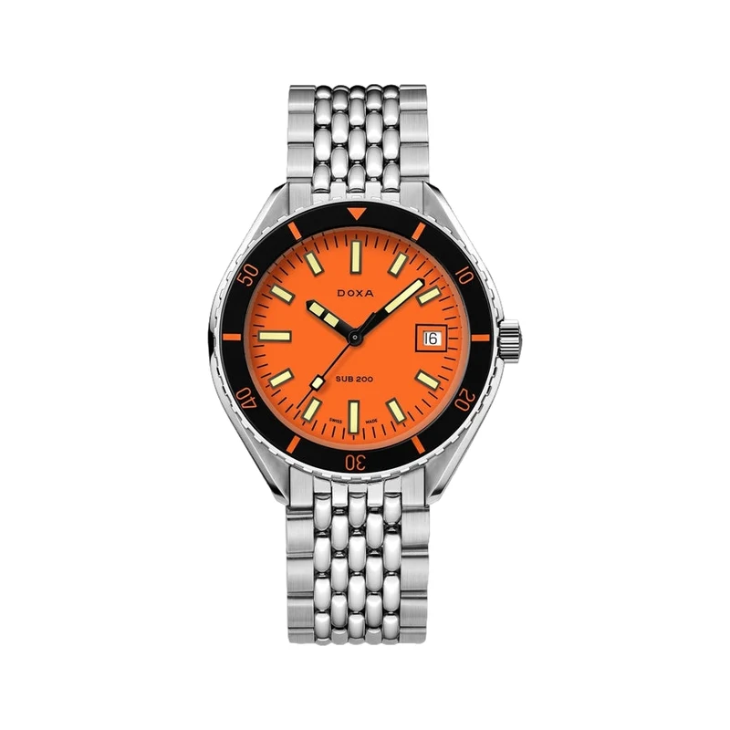 SUB 200 Professional Sapphire Inlay Bezel 42mm - Orange on Bracelet