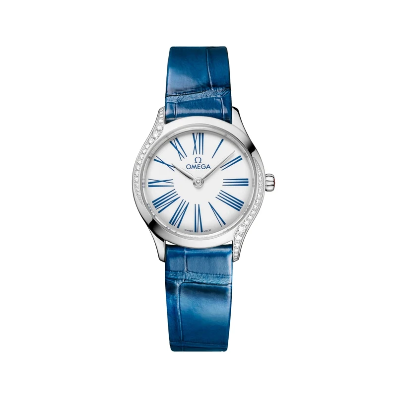 De Ville Mini Trésor Diamond Quartz 26mm - White on Strap