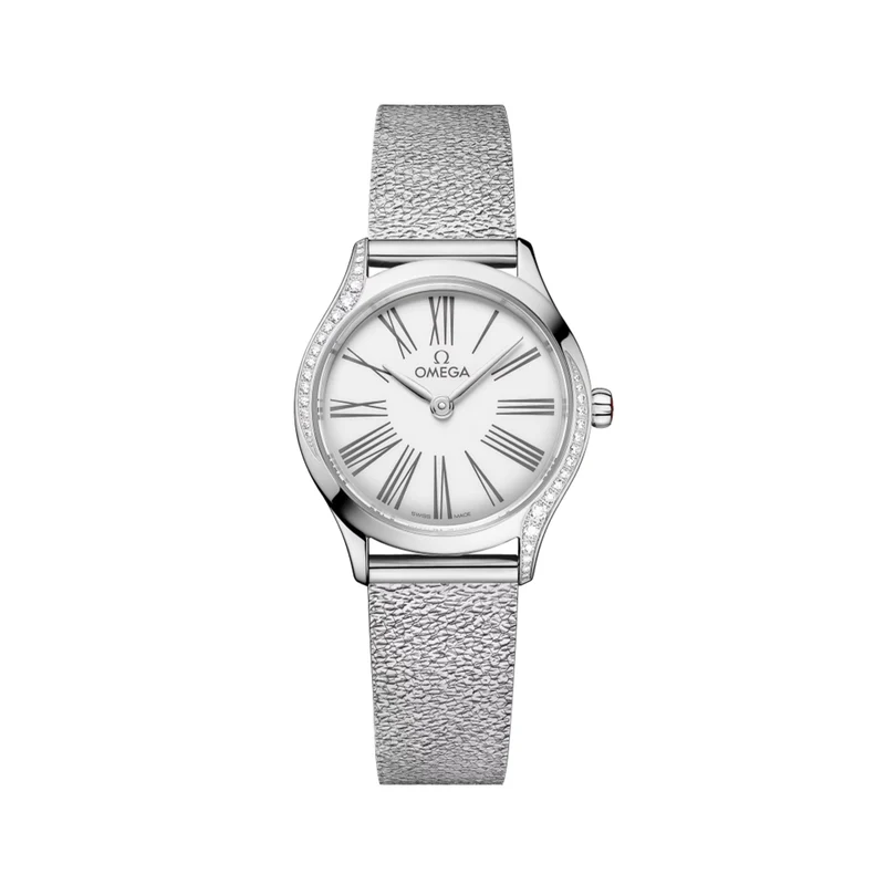 De Ville Mini Trésor Diamonds Quartz 26mm - White on Bracelet