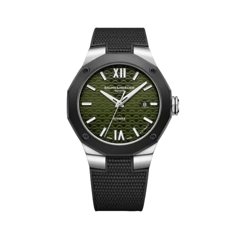 Riviera 10763 Automatic 42mm - Green on Rubber Strap