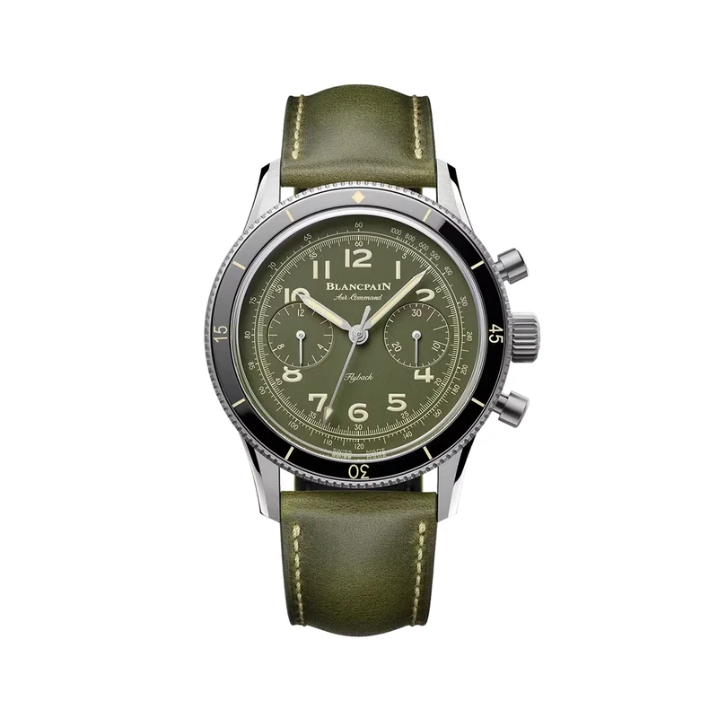 Air Command Limited Edition Flyback Chronograph Titanium 42.5mm - Green on Leather Strap