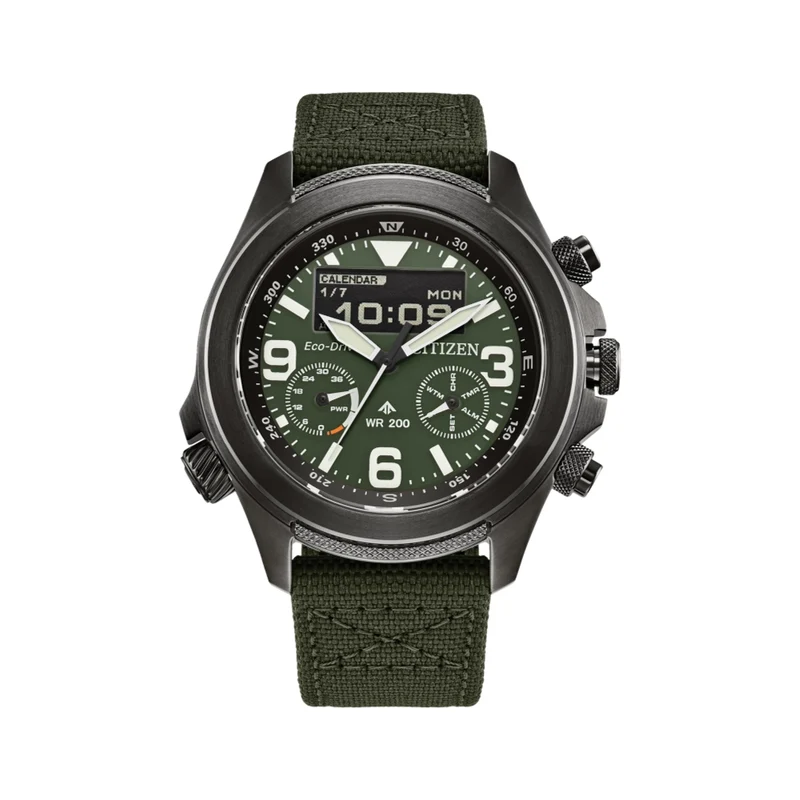 Promaster Land U822 Eco-Drive 43.9mm - Green on Fabric Strap