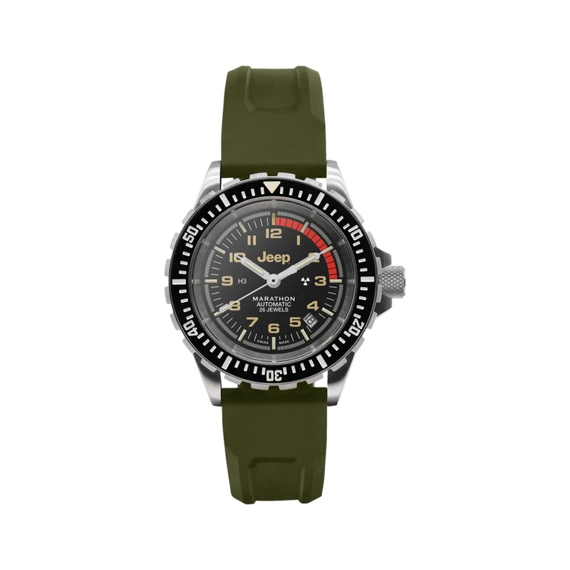 GSAR Diver's Automatic Jeep Rubicon 41mm - Black on Rubber Strap