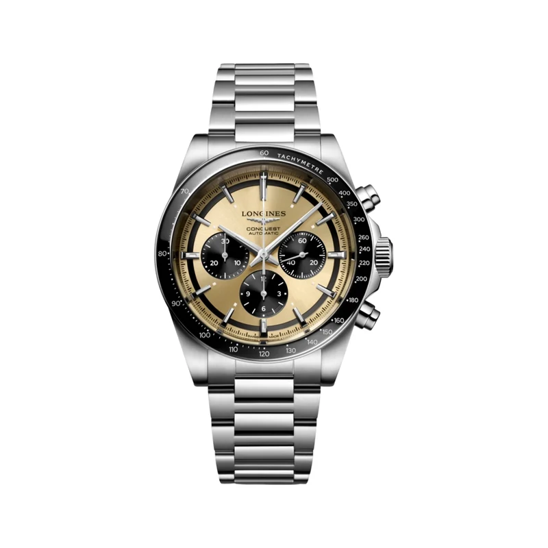 Conquest Automatic Chronograph 42mm - Gold on Bracelet