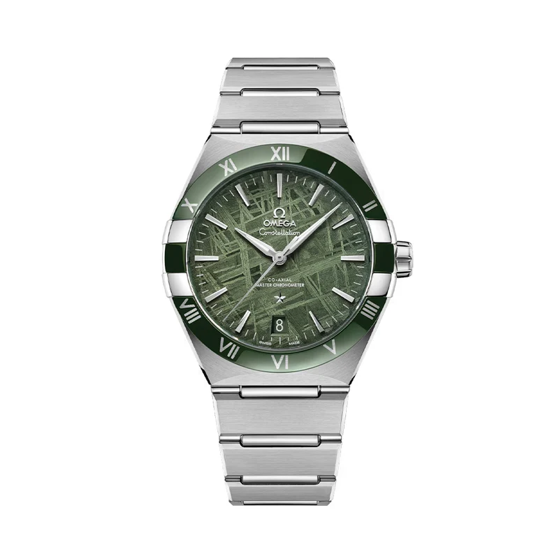 Constellation 41mm - Green Meteorite on Bracelet
