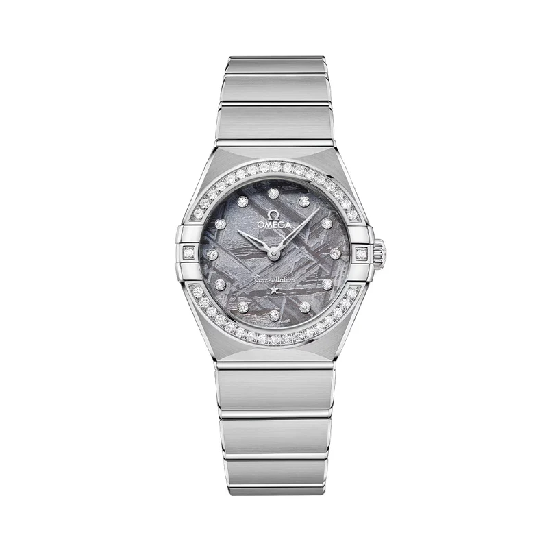 Constellation Diamonds Quartz 28mm - Lavender Meteorite on Bracelet
