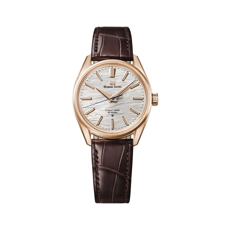 SLGW002 Evolution Limited Edition 9 Hi-Beat 36000 18K Rose Gold 38.6mm - Silver on Leather Strap
