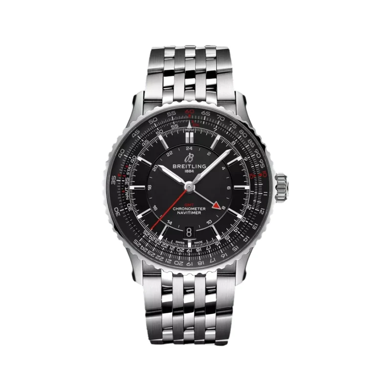 Navitimer Automatic GMT 41mm - Black on Bracelet