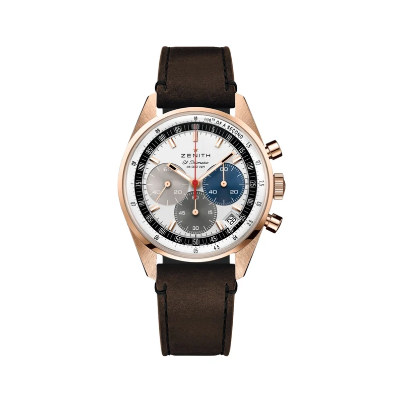 Chronomaster Original 18K Rose Gold 38mm - White on Leather Strap