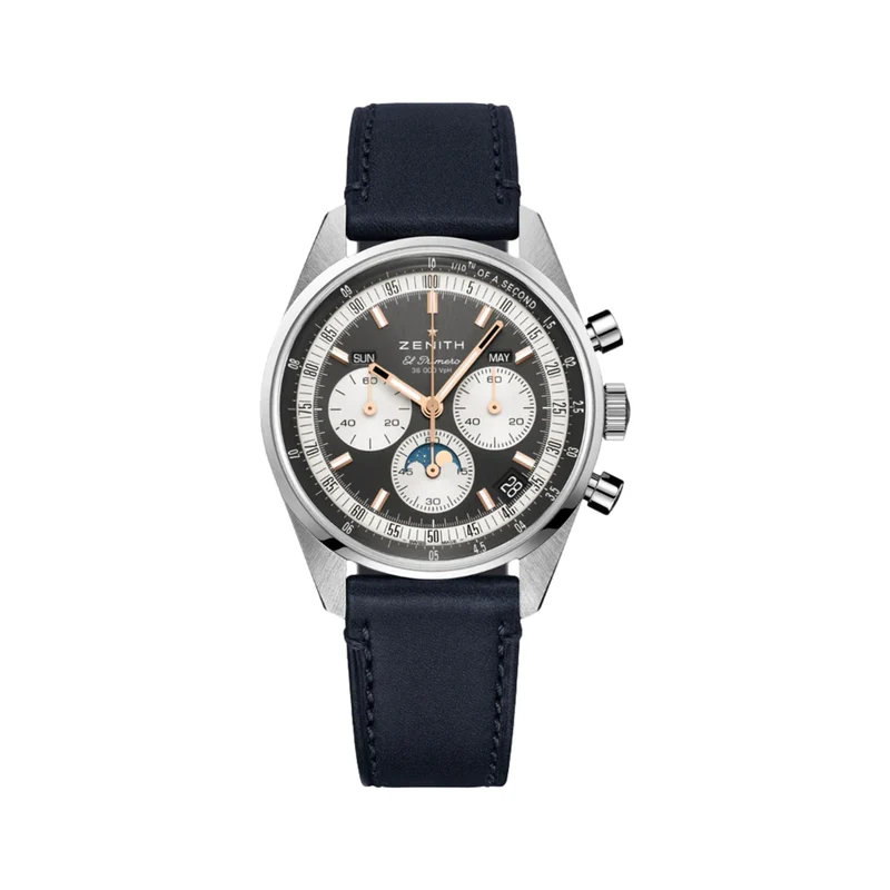 Chronomaster Original Triple Calendar 38mm - Grey on Leather Strap